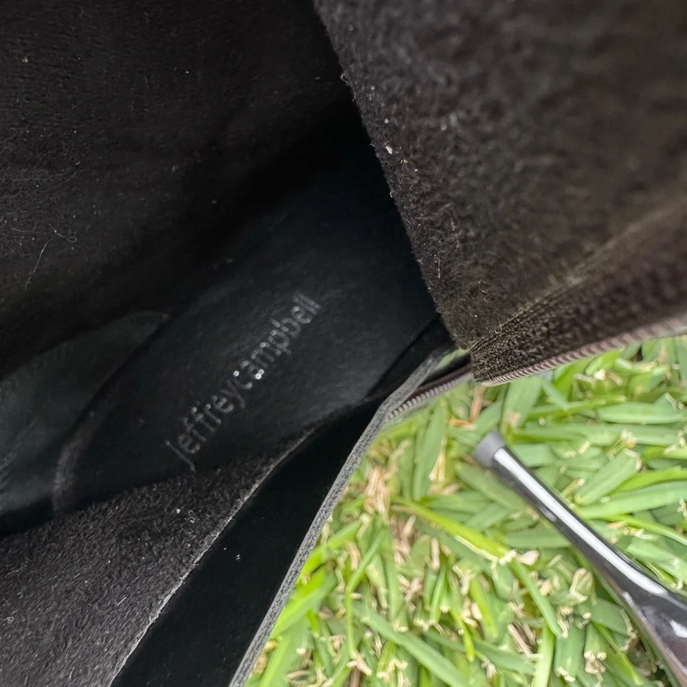 Jeffrey Campbell Fringe Black Women's Heeled Boots - Picture 11 of 16